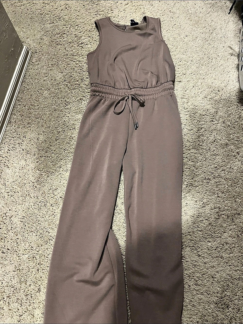 Scoop Waist-Defined Wide-Leg Jumpsuit Brown